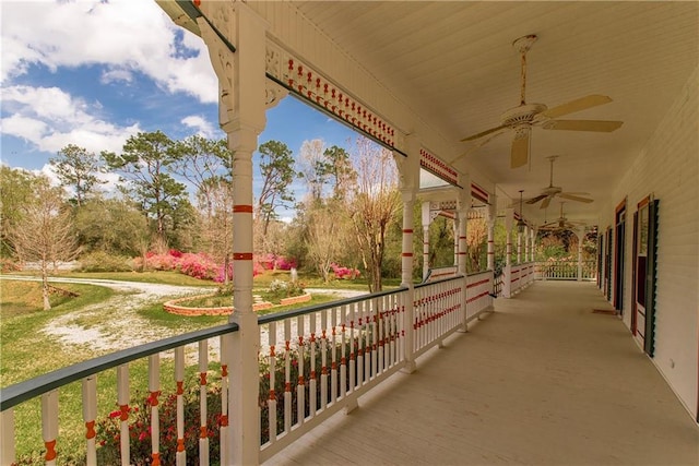 15070 Bruhl Rd, Folsom, LA 70437 - balcony featuring ceiling fan