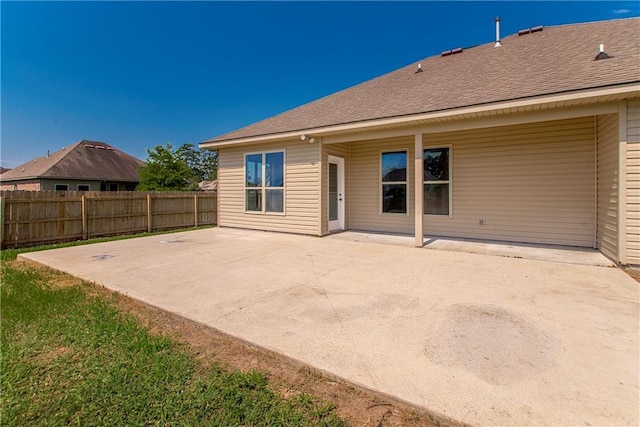 rear view of property with a patio