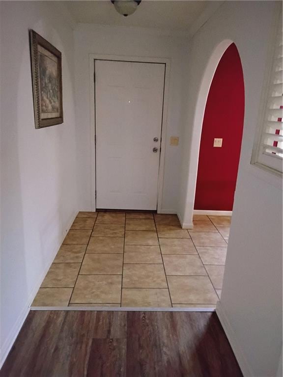 interior space with light hardwood / wood-style flooring