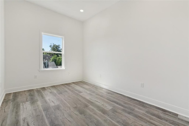 empty room featuring light wood-type flooring