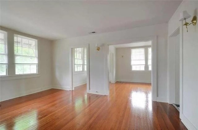 empty room featuring light wood-type flooring