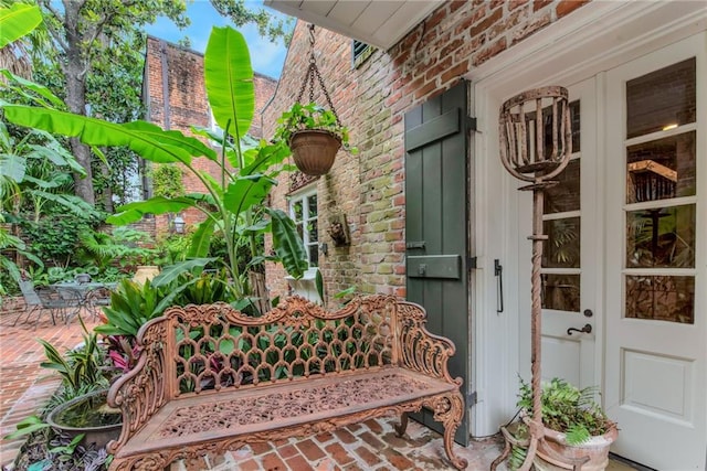 entrance to property with french doors