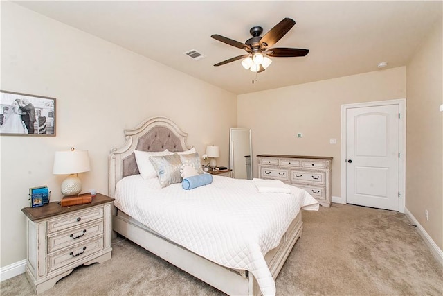 20291 Clemson Way, Ponchatoula, LA 70454 - bedroom featuring light colored carpet, baseboards, and ceiling fan