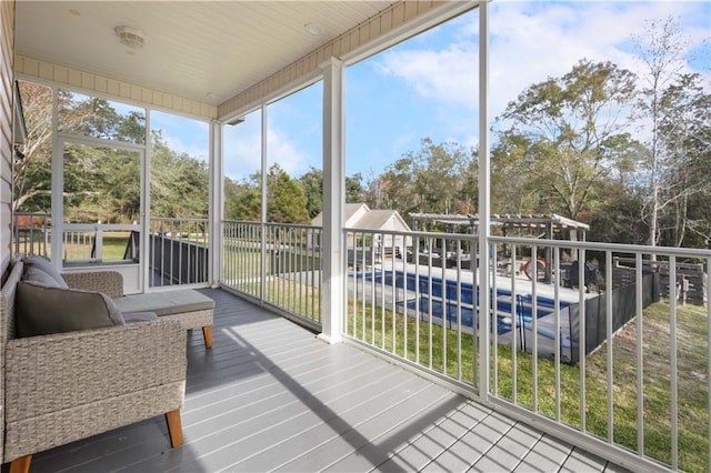 view of sunroom / solarium