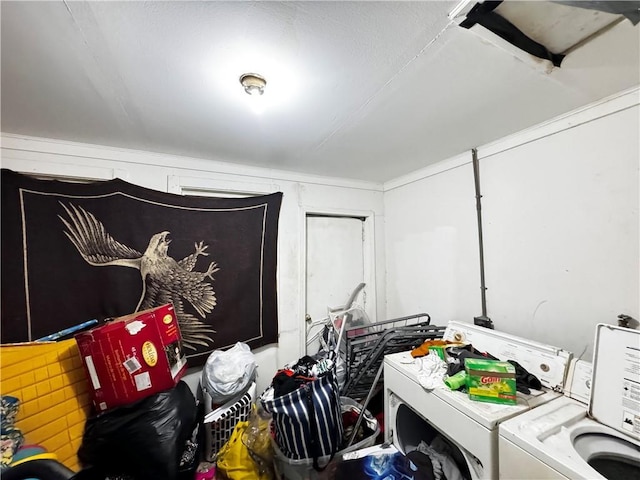 laundry area with washer and dryer