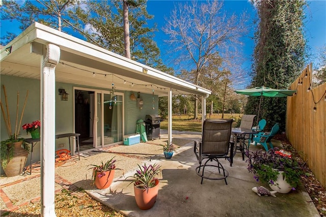 view of patio / terrace with grilling area