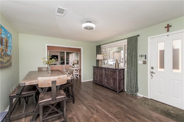 dining room featuring dark hardwood / wood-style floors