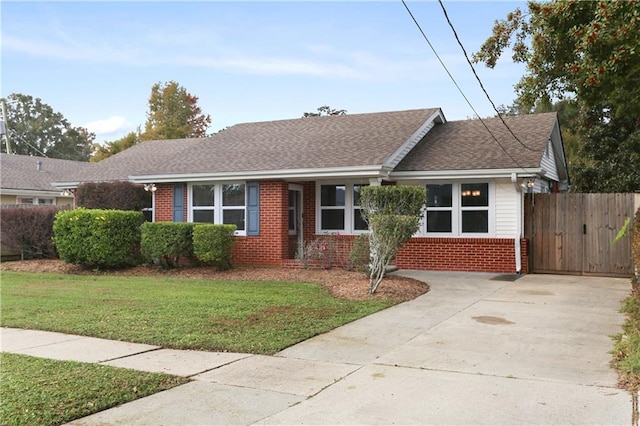 view of front of property with a front yard