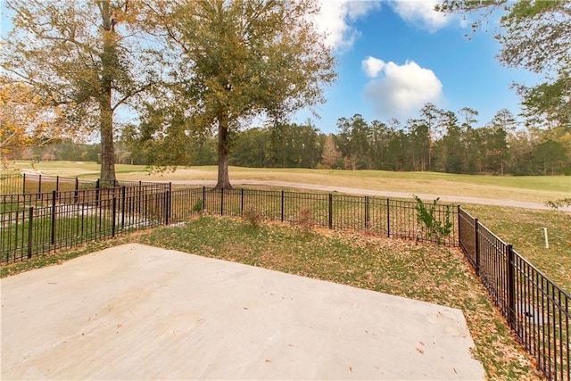 view of yard with a patio area and fence