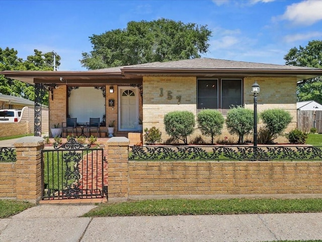 view of front of home with covered porch