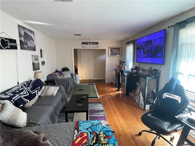 living room featuring hardwood / wood-style floors