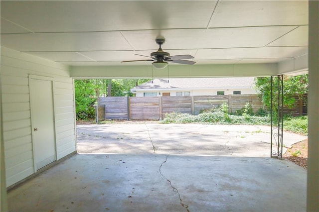 108 N Dr, Covington, LA 70433 - view of patio featuring fence and a ceiling fan