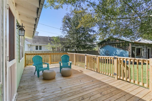 view of wooden terrace