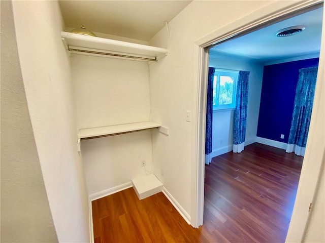 closet featuring visible vents