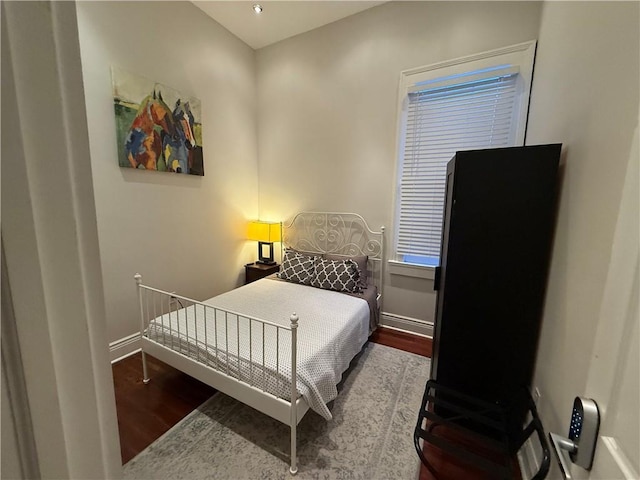 bedroom featuring light wood-type flooring