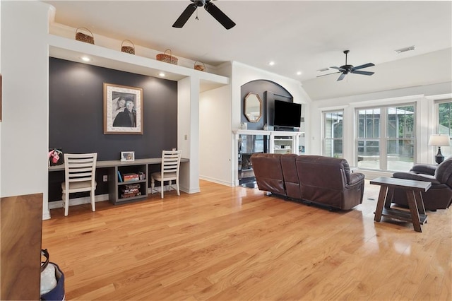 17198 Bridle Path, Hammond, LA 70403 - living area featuring light wood-type flooring and a ceiling fan