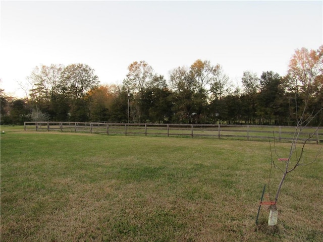 view of yard featuring a rural view