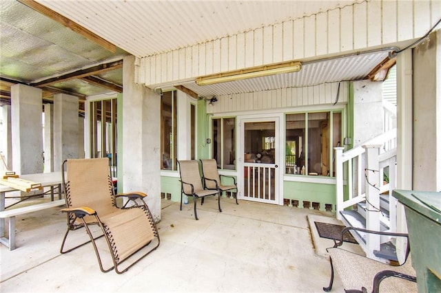 view of sunroom