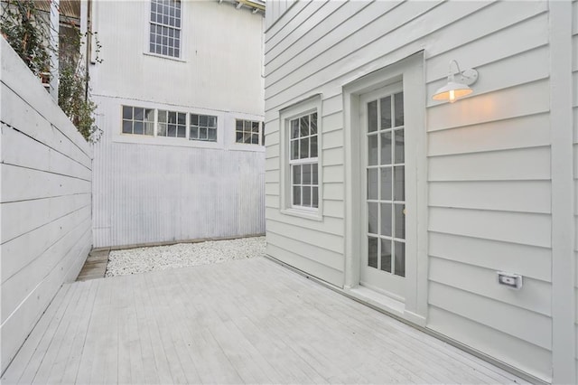 view of patio with a deck