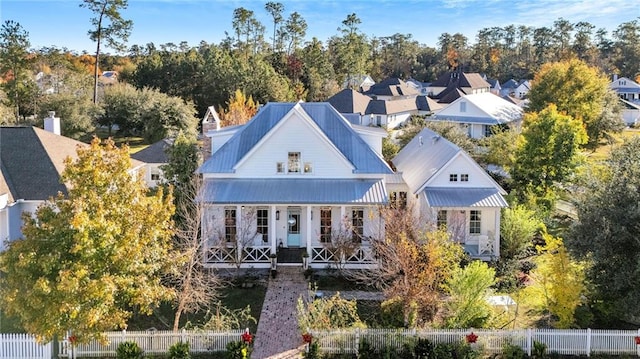 view of front of house with covered porch