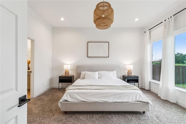 view of carpeted bedroom