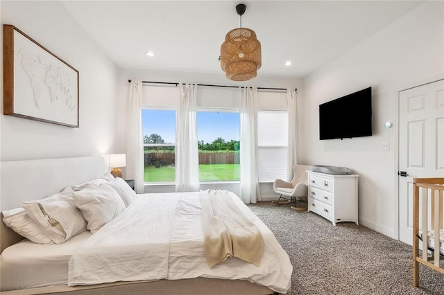 view of carpeted bedroom