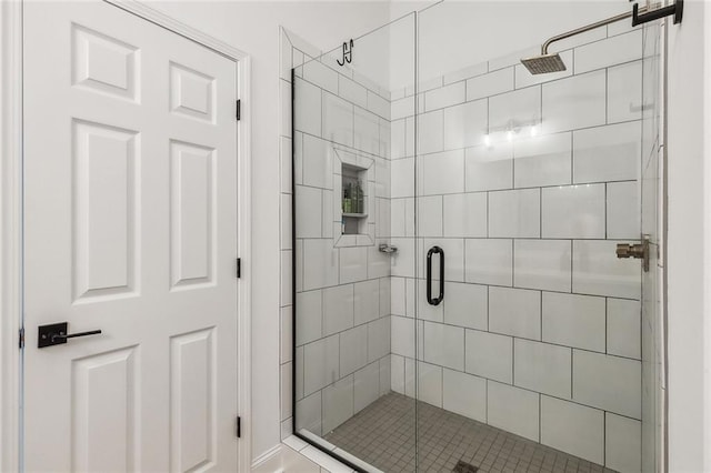 bathroom with an enclosed shower