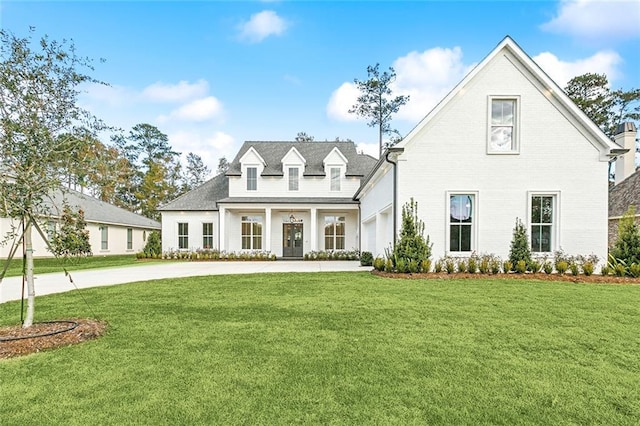 view of front of house with a front yard