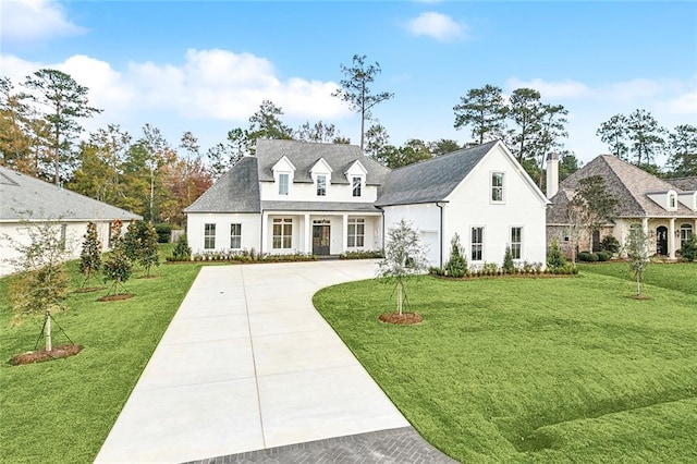 view of front of home featuring a front yard