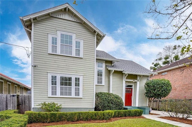 view of front property with a front yard