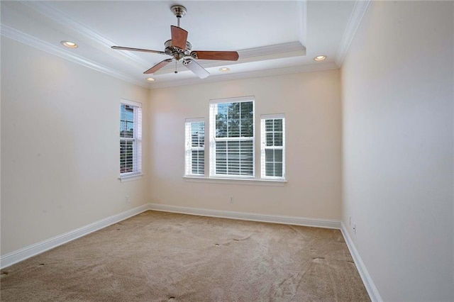 5913 Catina St, New Orleans, LA 70124 - unfurnished room featuring ornamental molding, carpet, recessed lighting, and a ceiling fan