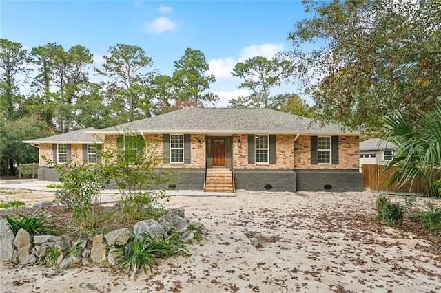 view of ranch-style home