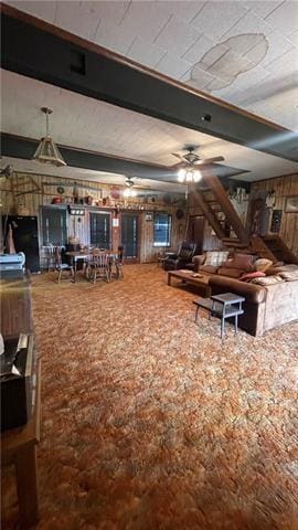 800 Anna St, Lafitte, LA 70067 - living room with a ceiling fan