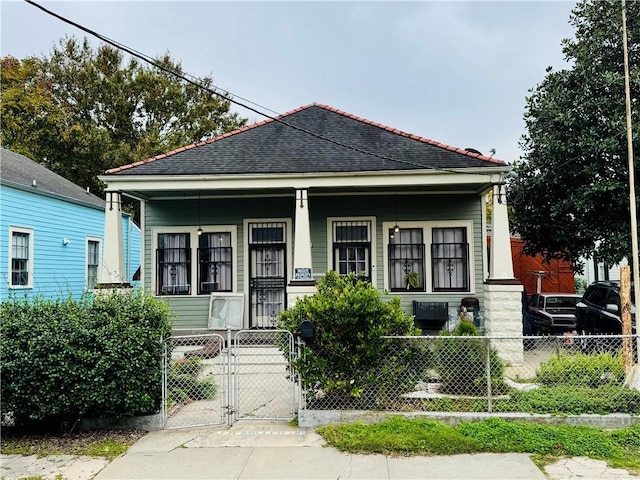 bungalow featuring a porch