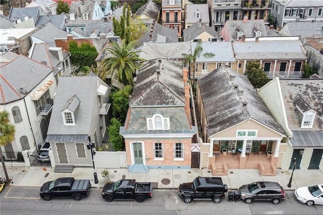 aerial view with a residential view