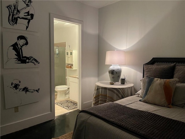 bedroom featuring ensuite bath