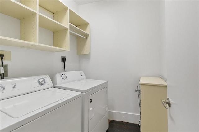 washroom with washer and clothes dryer