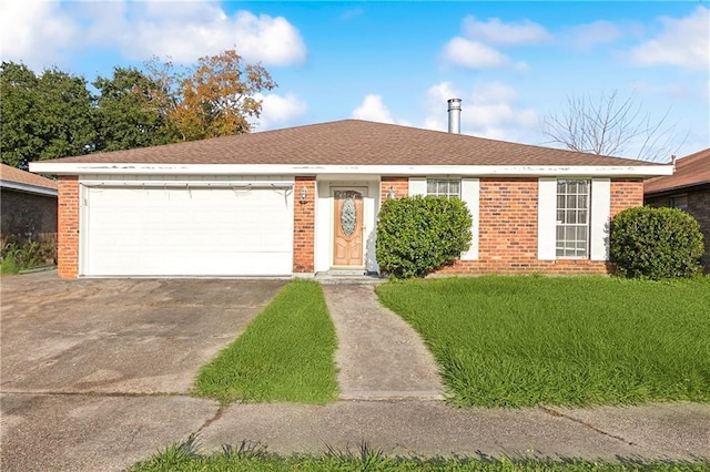 single story home featuring a garage