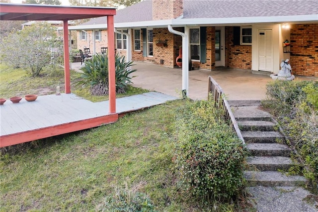 34222 Laurent Rd, Slidell, LA 70460 - view of green lawn with a wooden deck