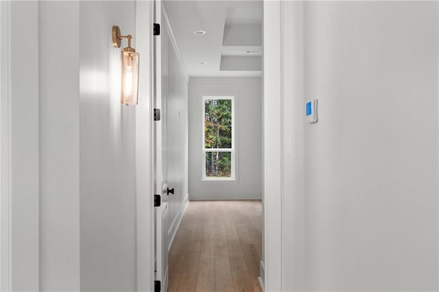 hall featuring light hardwood / wood-style floors