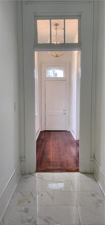 entryway featuring hardwood / wood-style flooring