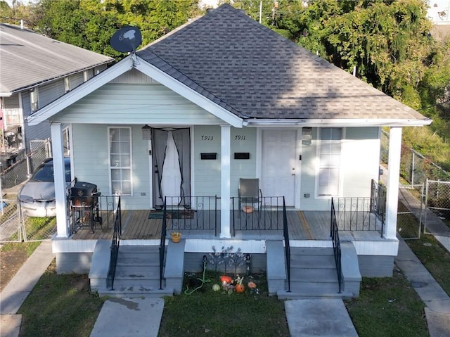 bungalow with covered porch