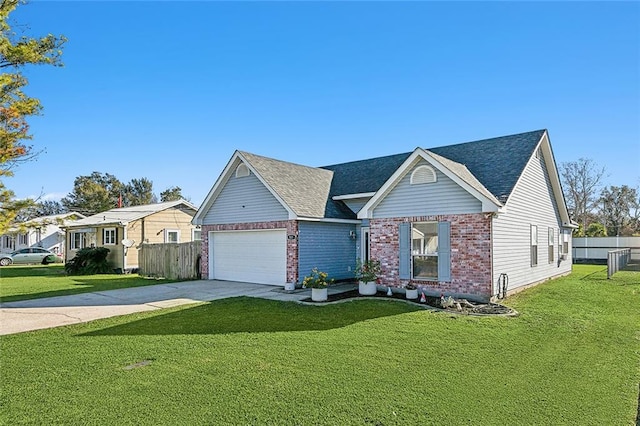 ranch-style home with a front yard