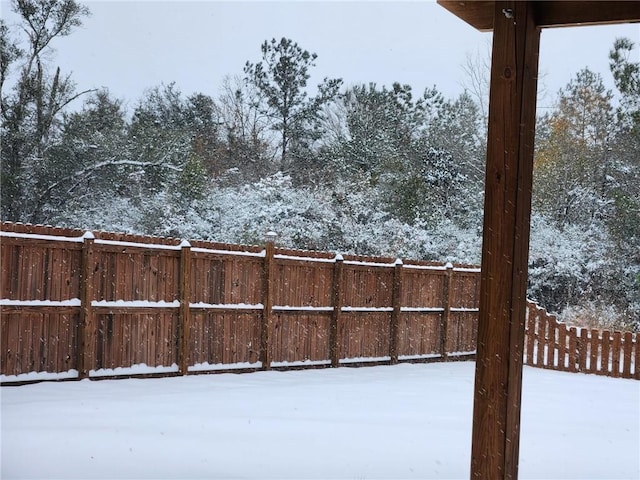 view of snowy yard