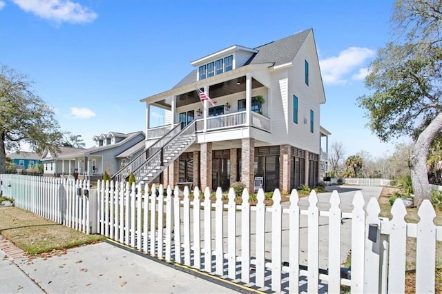 view of front of house featuring covered porch