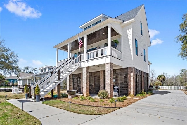 view of front of home with a porch