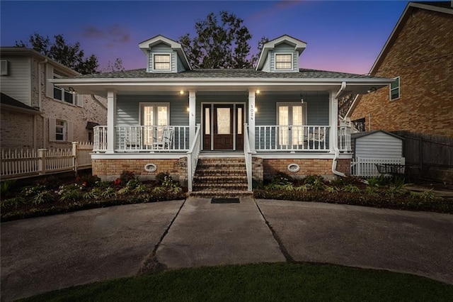 bungalow with covered porch