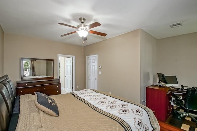 bedroom with ceiling fan