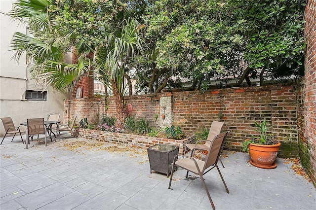 view of patio with outdoor dining space