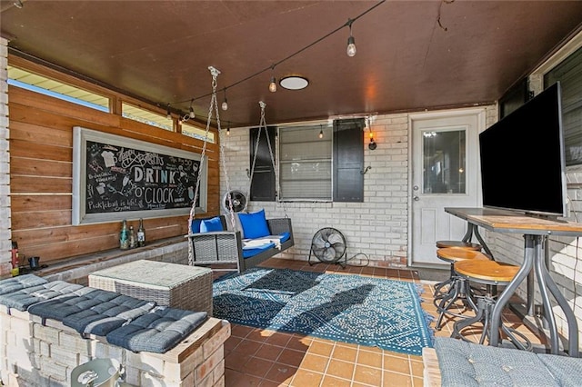 view of patio featuring an outdoor living space